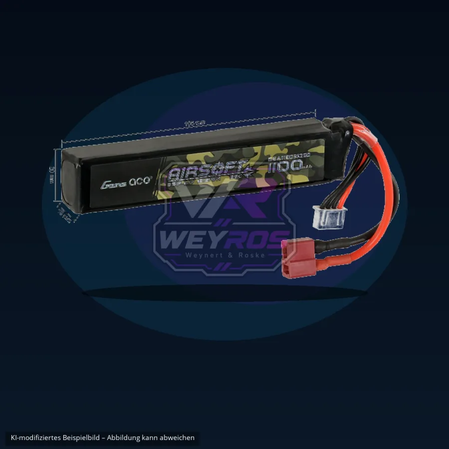 Discontinued - Gens Ace 25C 1100mAh 3S1P 11.1V Airsoft LiPo Battery T-Plug