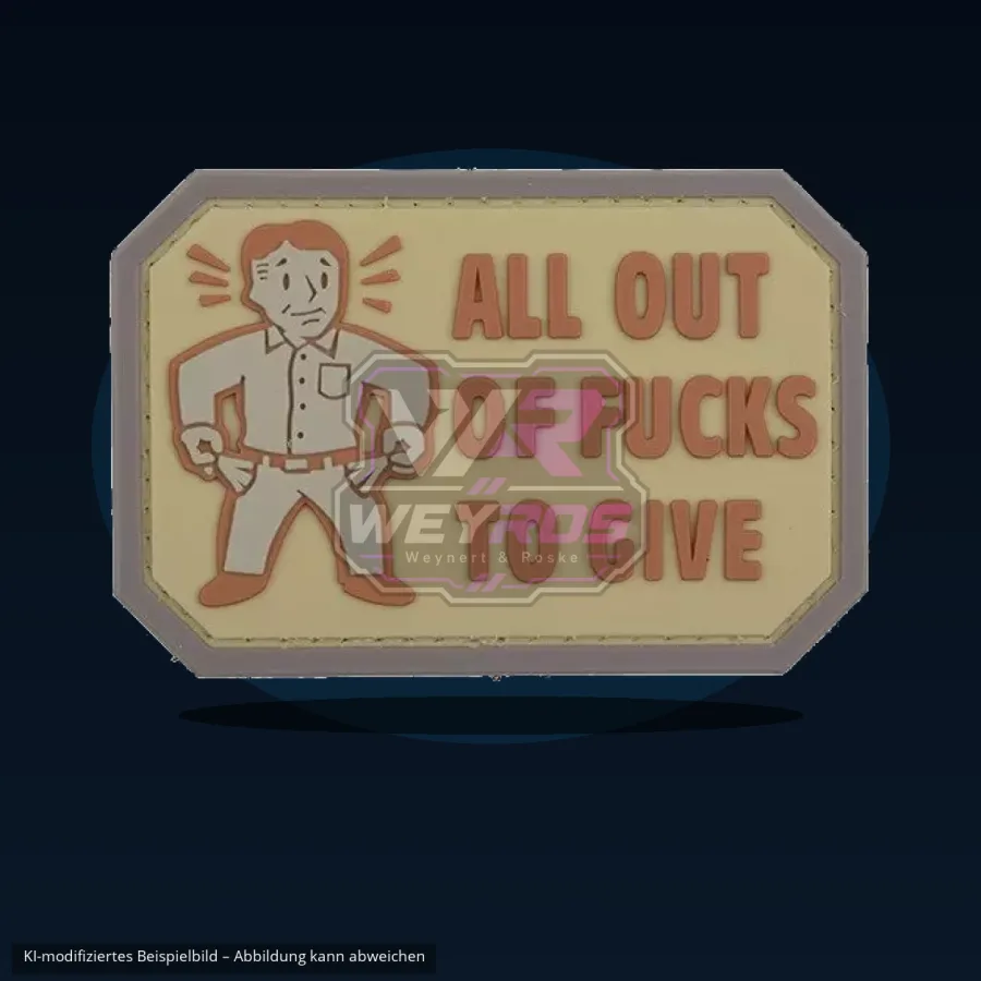 All Out - 3D Badge - Tan